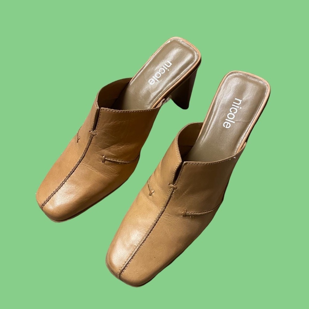 Vintage khaki mules
